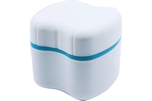 OSGP Strong Denture Case, Upgraded Dentures Box, Denture Brush Retainer Case, Denture Cups Bath, Dentures Container with Basket Denture Holder, Retainer Cleaning Case, Perfect To Safe Guard Dentures