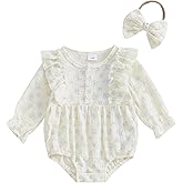 YINGISFITM Newborn Baby Girl Clothes Little Love Heart Print Bubble Romper Valentines Day Outfit For Girls Infant Outfits