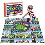 TEMI Diecast Racing Cars Toy Set w/Activity Play