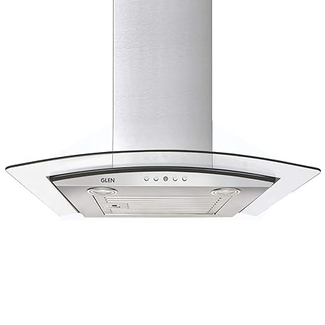 Glen 60cm 1000 m3/hr Chimney (CH6071EX60BFLTW, 1 Baffle Filter, Steel/Grey)