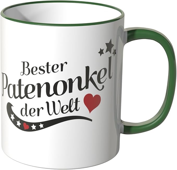 Wandkings® Tasse, Spruch Bester Patenonkel der Welt GRÜN Amazon.de