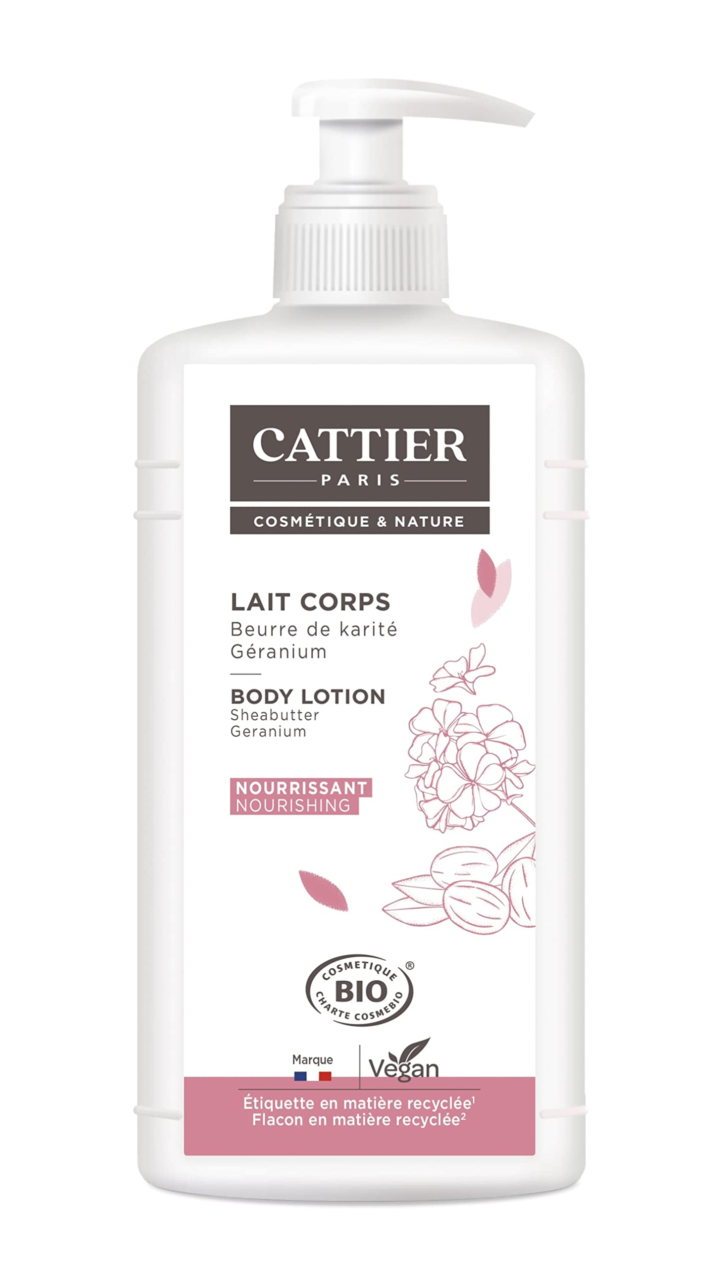 Cattier organic nourishing body milk 500 ml