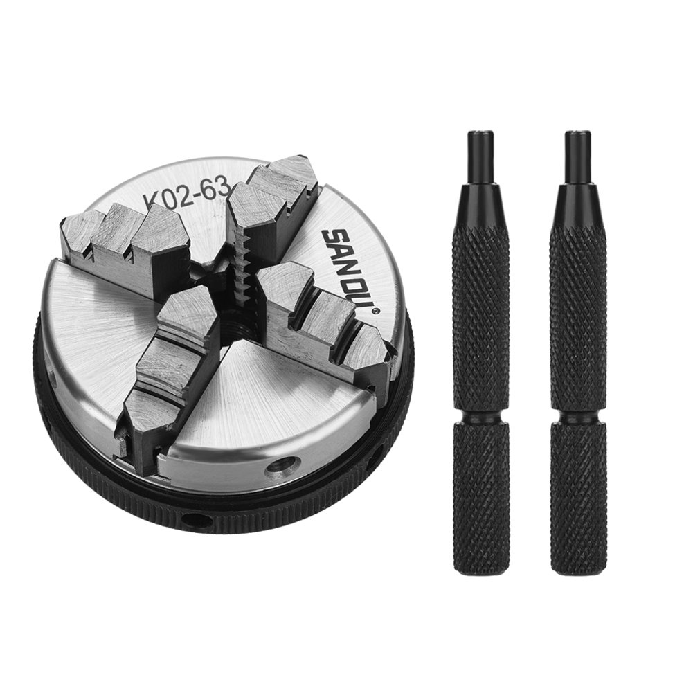 TOPINCN Turning Lathe Quick Change 4-Jaw K02-63/M14 Self-Centering Manual Lathe Chuck for Woodworking Tools Accessories