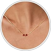 Sistble Valentines Day Gifts for Women Teens, Birthstone Necklace for Women Dainty Gold Necklace with 1-12 Birthstone 16th 18th 21st 30th 50th Birthday Gift for Her Mothers Day Christmas Gifts Jewelry