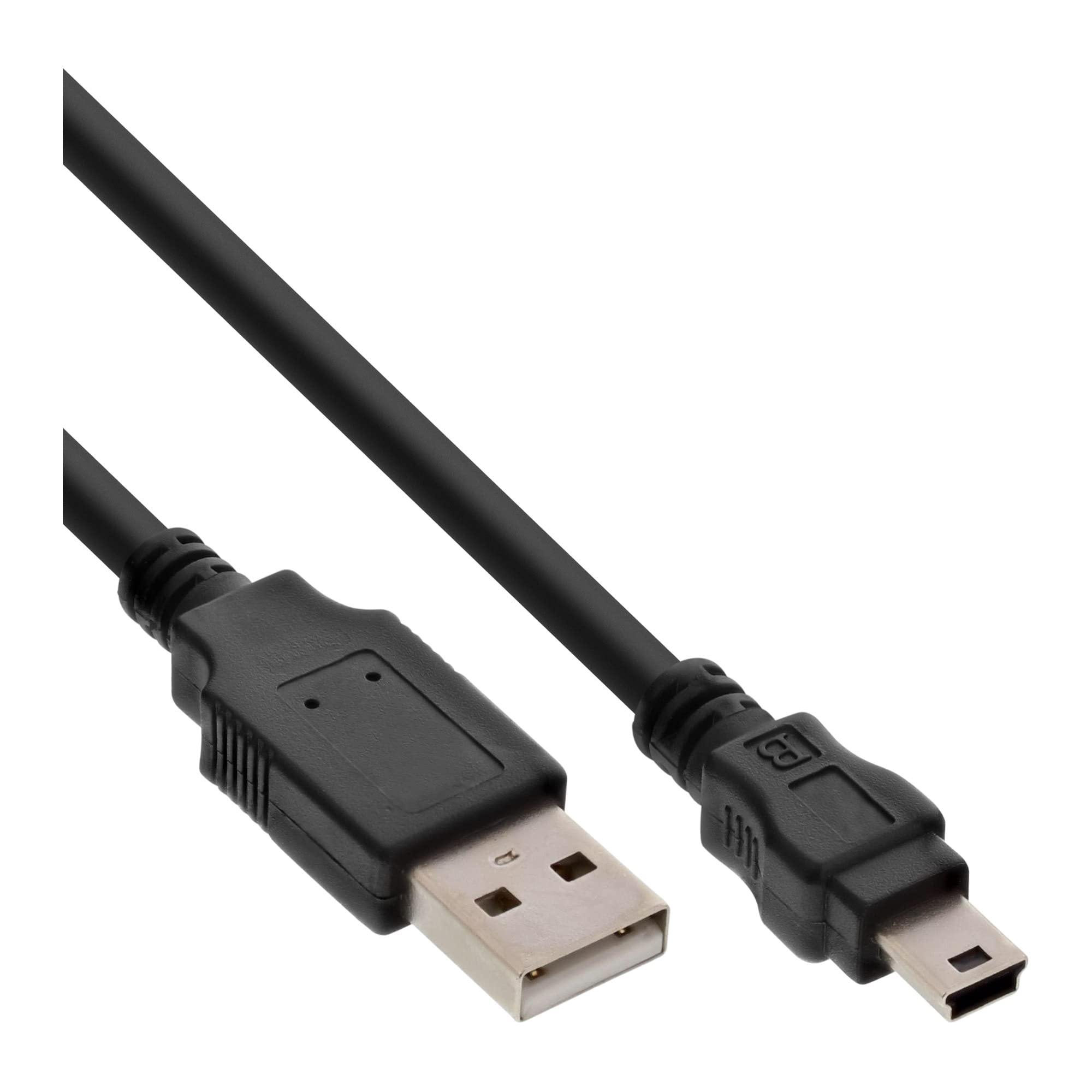Mini USB 2.0 Cable A Connection to B Connection 5-Pin Black 0.5 m