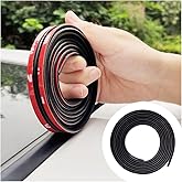 Cuttable T-Shaped Car Sunroof Cover Seal Rubber Trim,Dust Proof & Weather Stripping for Windshield,Tailgate Adhesive Rubber S