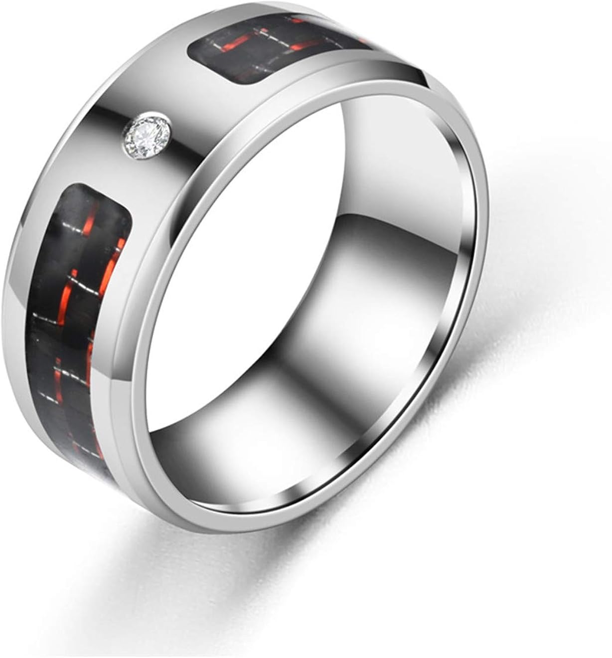 Fashion New Half Ring Carbon Fiber Drop Ring Set with