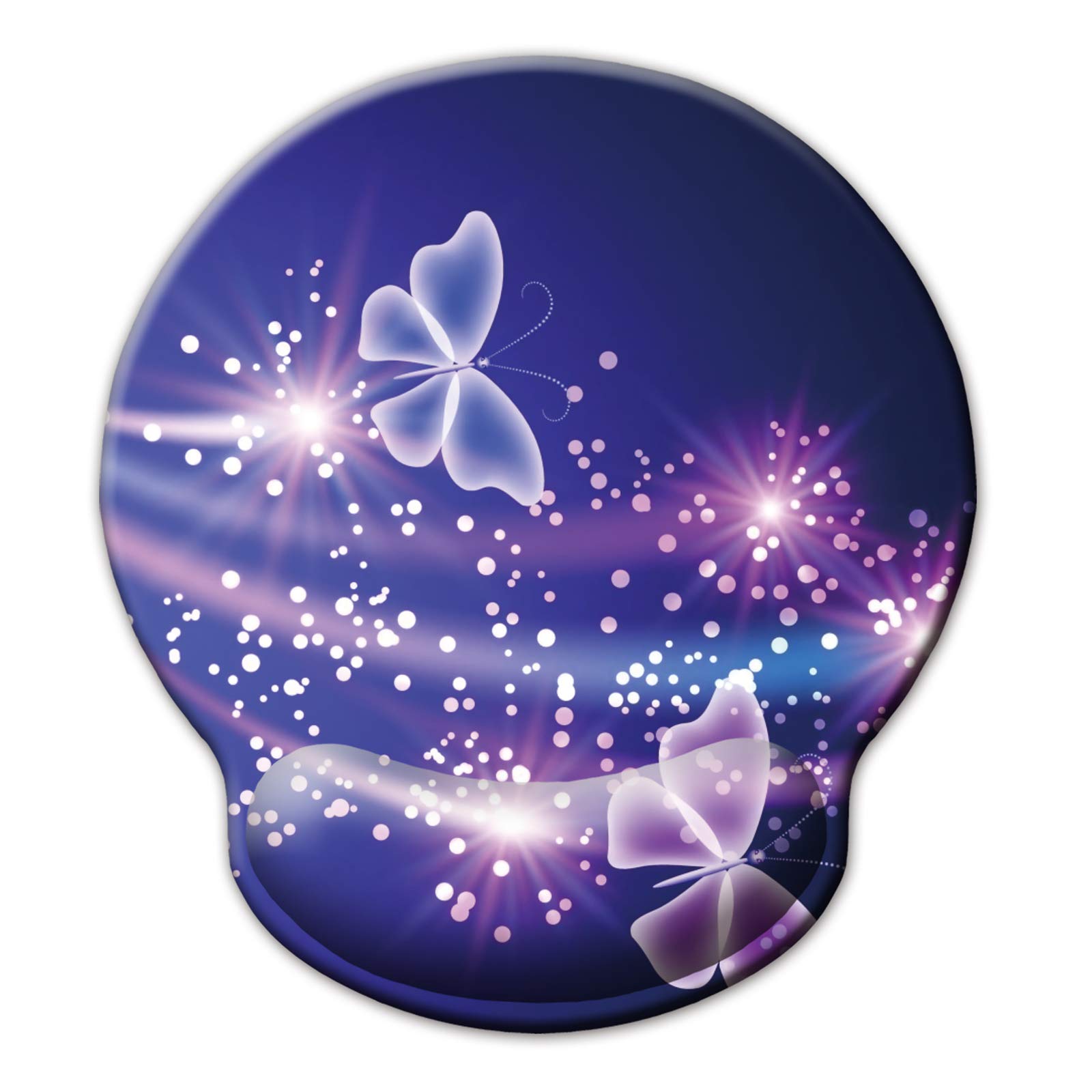 Hosimoln Wrist Rest Mat,Comfortable Memory Foam Mouse Pad with Wrist Support,Anti-Slip Rubber Mouse Wrist Support Pad for Working Gaming - butterfly001