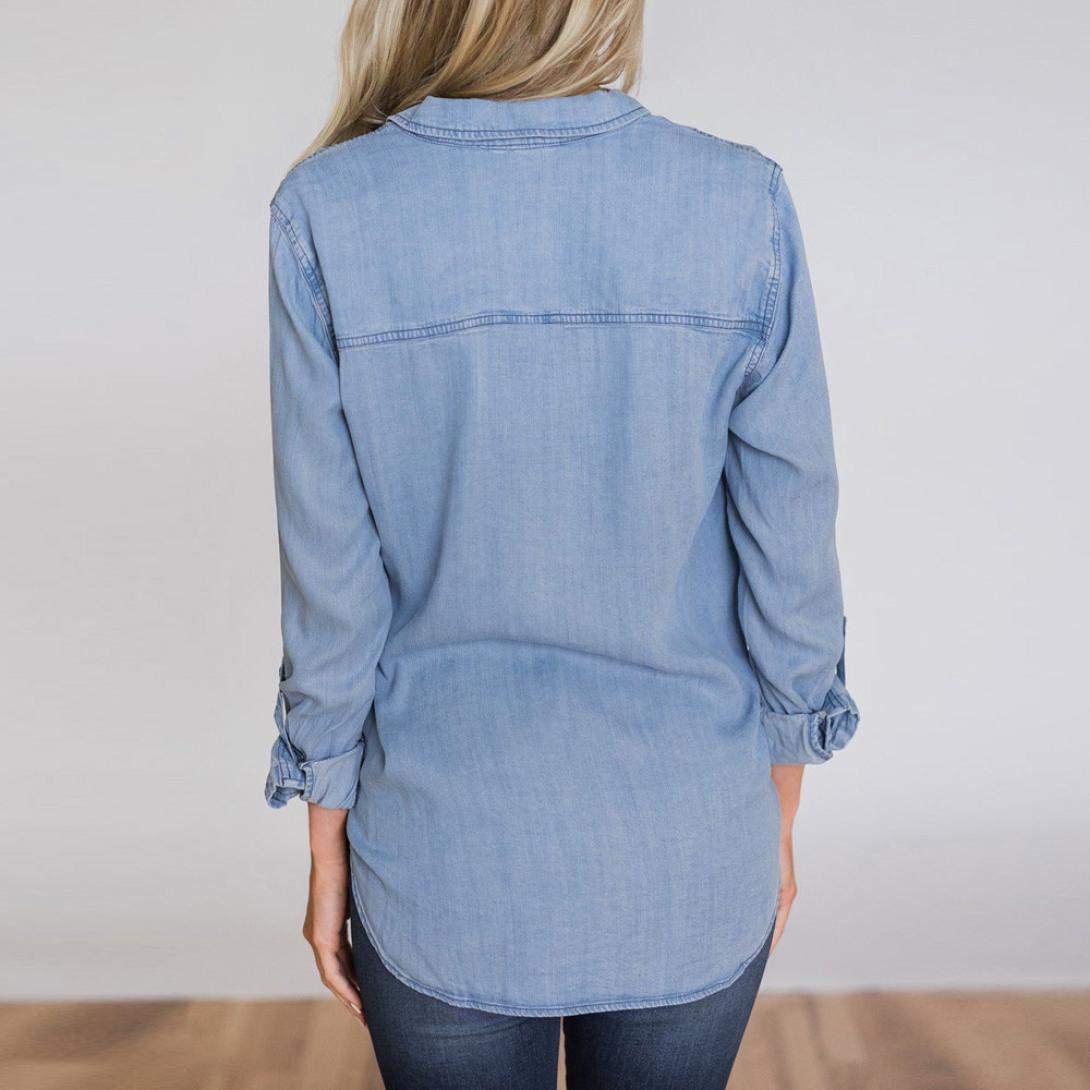 ladies soft denim shirt