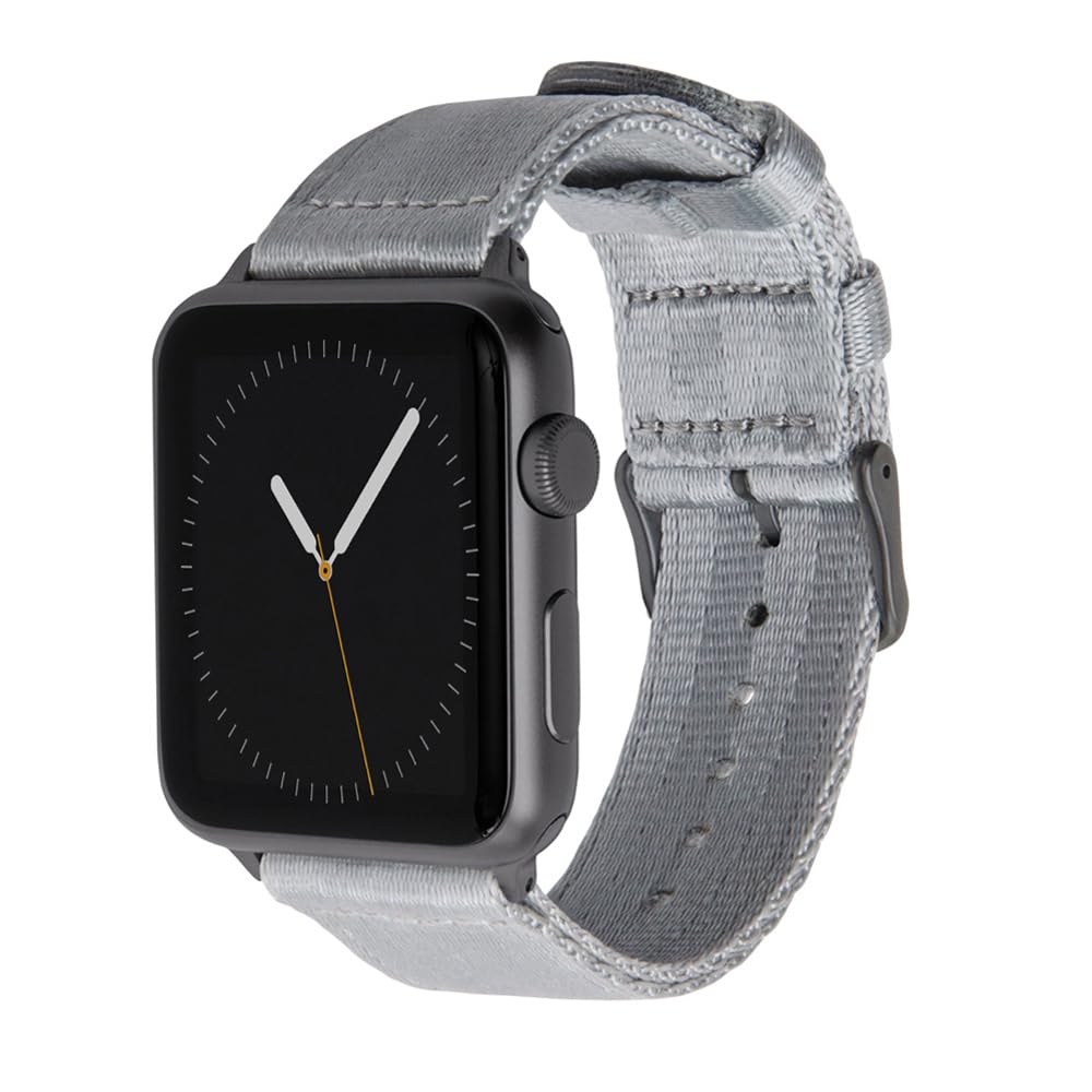 Archer Watch Straps - Seat Belt Nylon Straps for Apple Watch (Gray, Space Gray, 44/45/46/49mm)