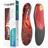 VALSOLE Heavy Duty Support Pain Relief Orthotics - 220+ lbs Plantar Fasciitis High Arch Support Insoles for Men Women, Flat Feet Orthotic Insert, Work Boot Shoe Insole, Absorb Shock with Every Step