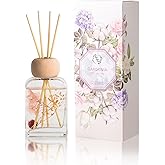 Orelune Reed Diffuser Set Gardenia Floral, 3.4 fl oz - Elegant Home Fragrance with Sticks - Long-Lasting Scented Oil Reed Diffuser for Bedroom, Bathroom Shelf Decor & Living Room(Gardenia Floral)