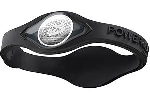 PBALANCE Power Balance Silicone Wristband - Genuine (Black w/Black Lettering, M)
