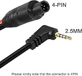 MEIRIYFA 4 Pin Dash Cam Cable Rear Camera 2.5mm Male Extension for Trucks RV view 2
