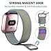 iGK Milanese Replacement Bands Compatible for Fitbit Versa, Stainless Steel Milanese Loop Metal Mesh Bracelet Unique Magnet Lock Wristbands Colorful Small