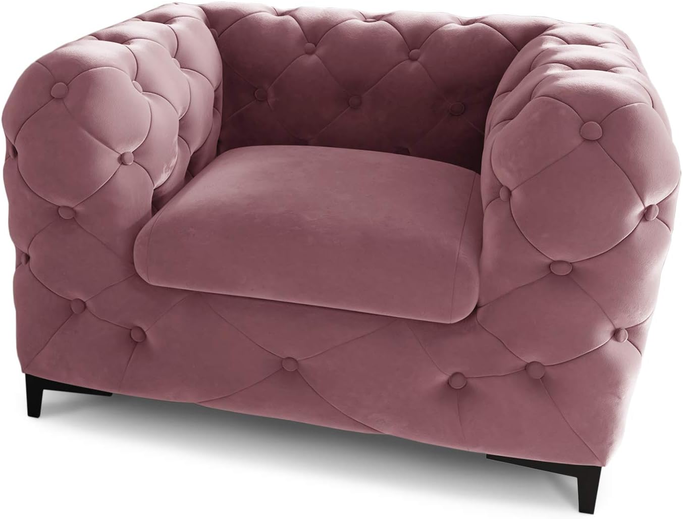 Möbel Beige Couch Couchsessel Stühl Sessel Chesterfield Queen Velvet 28
