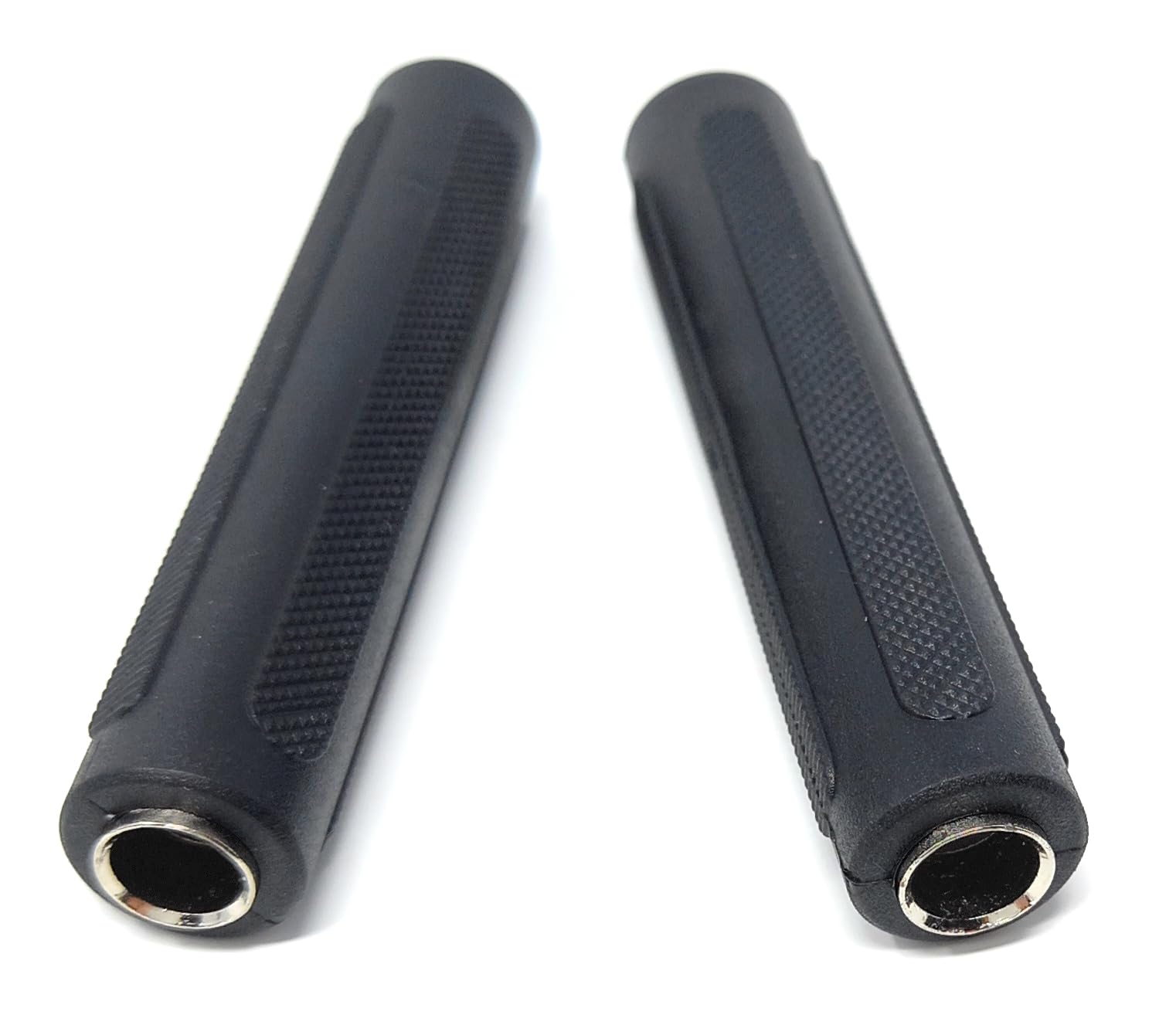 DRUT 2pcs 6.35mm Mono To 6.35mm Mono Jack Socket Coupler Joiner Cable Adapter, Gender Changer (Black)