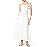 The Drop Womens Daphne Square Neck Linen Maxi Dress