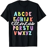Alphabet ABC Elemeno Teacher Student Back to School Gift T-Shirt