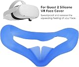 Shanrya Silicone VR Face Cover Dark Blue, Washable Light Blocker Sweat view 5