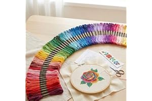 Colorful Embroidery Floss 100 Skeins Cross Stitch Threads Embroidery Thread for Hand Embroidery Friendship Bracelets String C