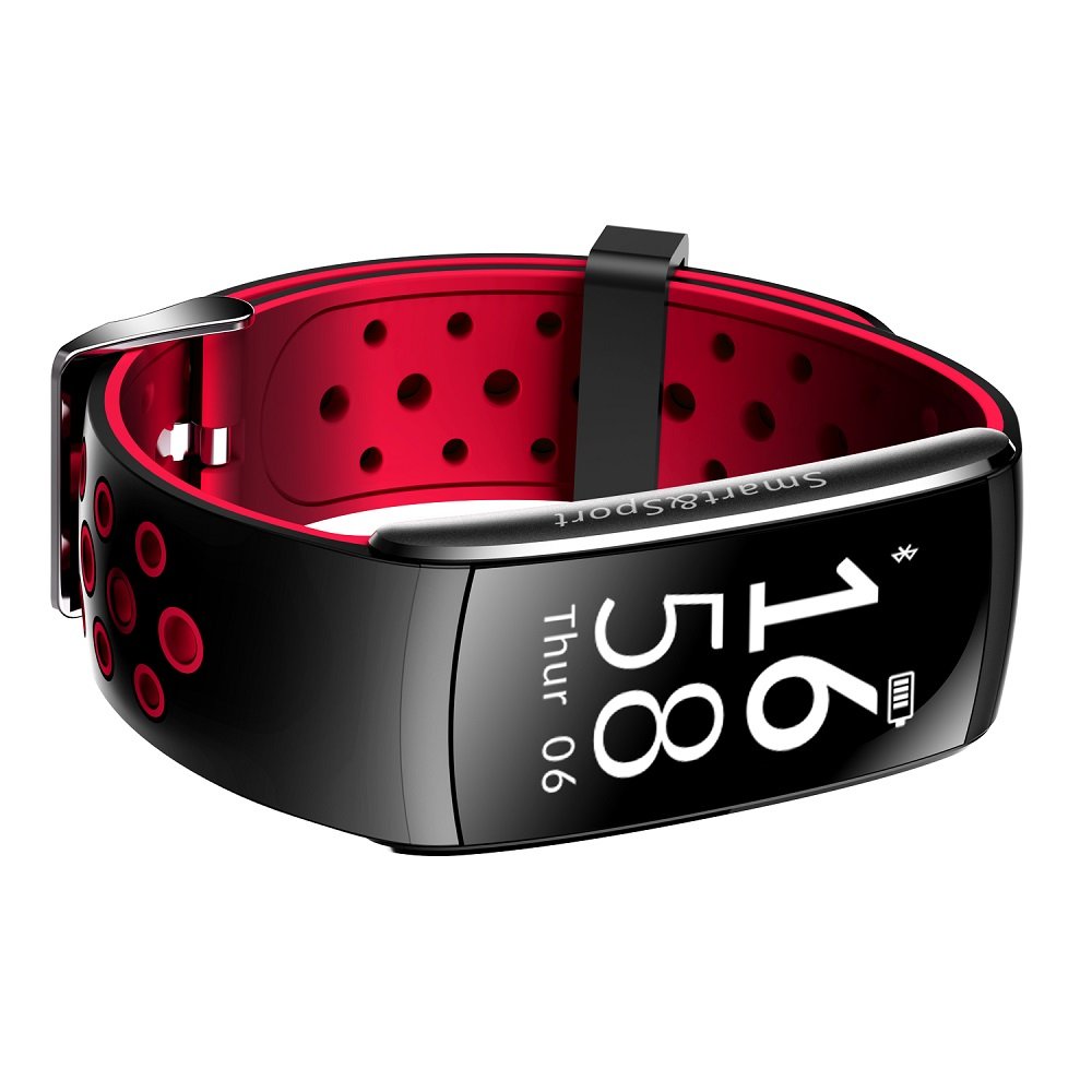 Fitness Tracker Smartband, Eschone Slim Touch HR Heart Rate Waterproof Activity Tracker Wireless Bluetooth Smart Bracelet Watch Sleep Monitor Pedometer (Red)