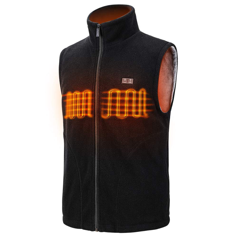 YiSheng Heated Vest Polar Fleece Lightweight Heated Waistcoat with