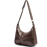 Women's Slouchy Shoulder Bag Vegan Leather Tote Bag with Adjustable Strap, Vintage Large Capacity Handbag Everyday Purse