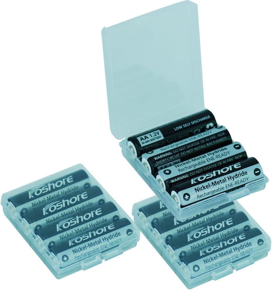 Amazon.com: Baterías AA precargadas de baja autodescarga (LSD) recargables NiMh Pilas recargables Batería AA recargable Capacidad real 2100mAh 80% de energía permanece después de 1 año como Koshore completamente cargada: Home Audio
