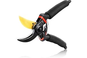YOBEYUX 8" Professional Bypass Pruning Shears, Premium Titanium Garden Shears, Sharp Hand Pruner Secateurs, Hand Pruners, Garden Clippers Hedge Shears With Non-slip Handle Garden Tools