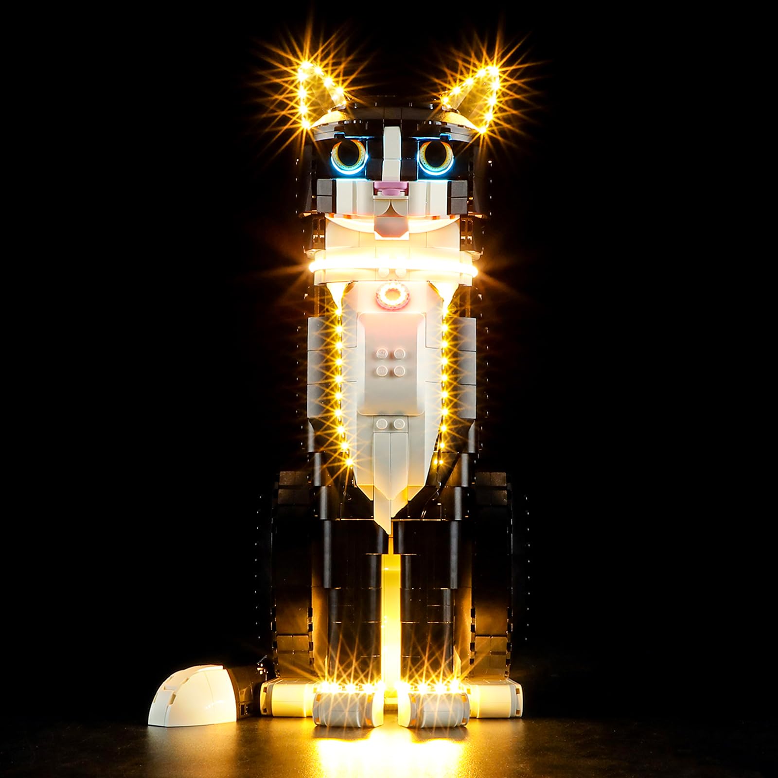 MENZAVA LED Light Set Compatible with LEGO 21349 Tuxedo Cat Ideas Building Blocks Model - Model Set NOT Included