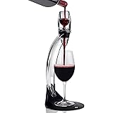 Vinturi Deluxe Essential Red Pourer and Decanter Tower Stand Set Easily and Conveniently Aerates Wine by the Bottle or Glass