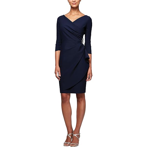 DKNY Womens Short Sleeve Side Knot Cocktail Dress, Black, 6 US at Amazon  Women's Clothing store