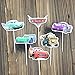Betop House Set of 24 Pieces Cars Themed Decorative Cupcake Topper for Kids Birthday Party Baby Shower