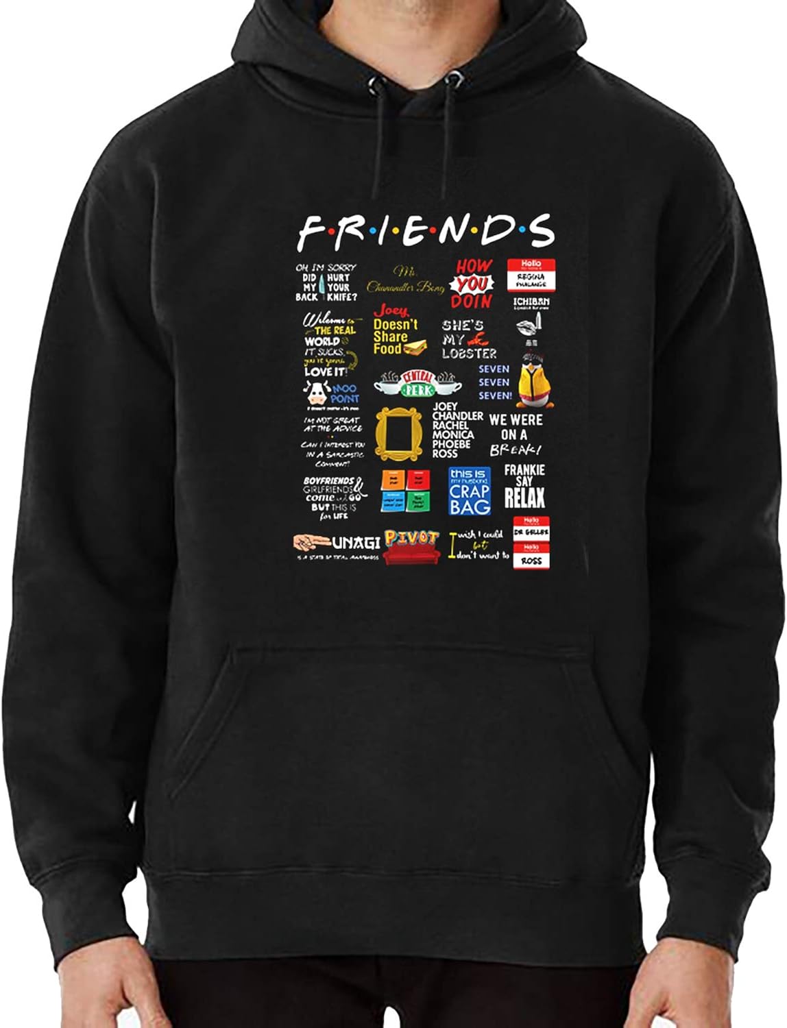 Amazon.com: Friends Quotes Hoodie Special designn Hoodie for Men and Women (Design - Size): Clothing