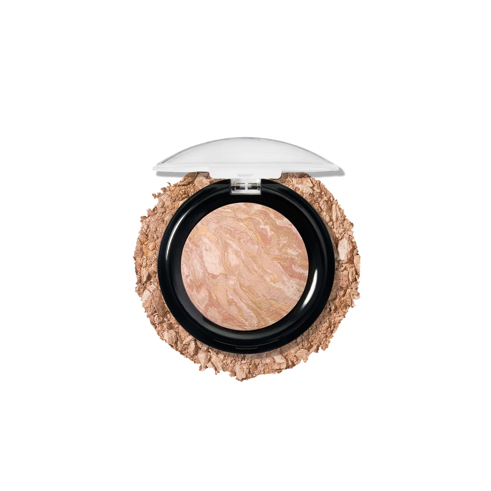 LAURA GELLER Baked to Go Balance-n-Brighten Colour Correcting Powder Foundation (Fair) Travel Size Buildable Light to Medium Coverage Baked Foundation, Demi-Matte Finish