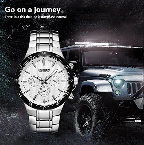 Reloj CURREN Brand Negocio Hombres Reloj de Pulsera Casual de Acero Completo Casual - Imagen 4