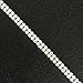 Crystal Rhinestone Close Chain, TTnight 1 Yard/3 Feet SS16 Clear Rhinestone 2-Row Close Chain Trims for Weeding DIY Decoration, Silver