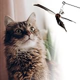 Cobee Cat Wand Toys Interactive Feather Propeller Wand 90cm with 2 Refills view 7