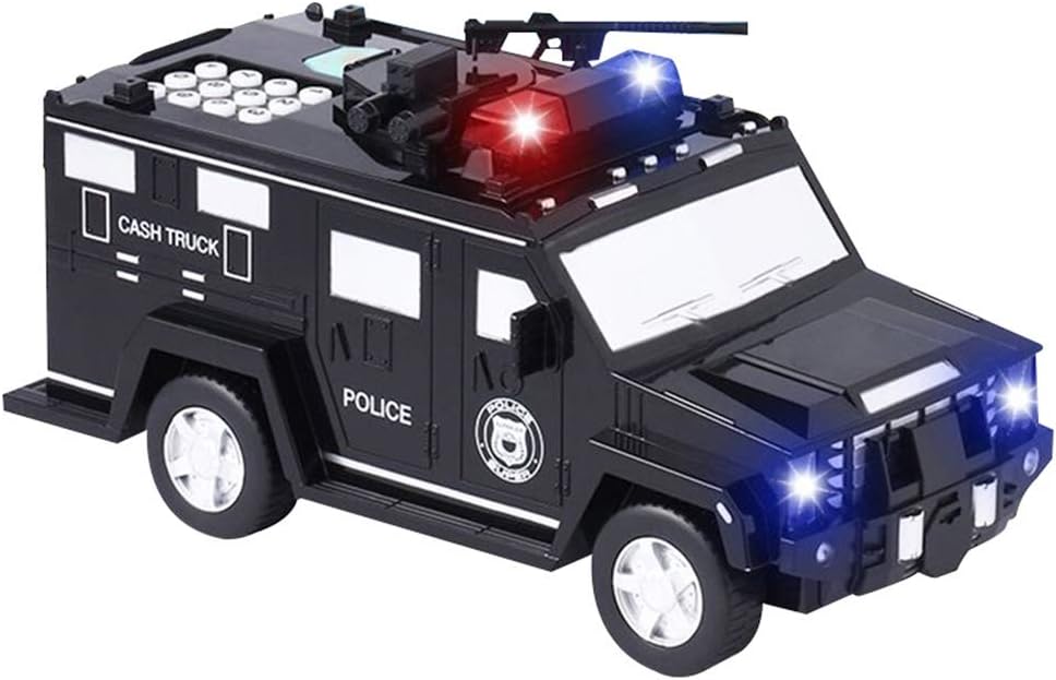 Yagaga Car Bank Password Piggy Bank, Smart Music Password Banknote Car Toy Piggy Bank with Light Electronic Money Bank Toy Car for Children Fun Toy (B)