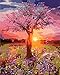 Diy Oil Painting, Paint by Numbers Kit, Drawing With Brushes Paint Suitable for All Skill Levels 40x50cm Unique Gift from FOEYESEE - Sunset Tree