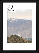 RUN HELIX A3 Picture Frame Wood Black with Plexiglass 29.7x42 cm