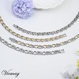 Vicmag Magnetic Bracelets for Women Titanium Steel Ultra Strength 2 Pcs view 5
