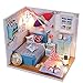 Flever Dollhouse Miniature DIY House Kit Creative Room with Furniture for Romantic Valentine's Gift (Romantic Summer Day)