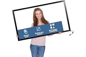 WEILEHAPPY 32-Inch Infrared Touch Frame - Driver-Free Plug & Play Touch Screen Panel, Anti-Glare & High Sensitivity, Compatible with Touch Screen TVs, Smart Boards, Industrial Monitors (Black, 32 in)