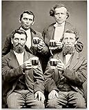 Drinking Buddies - 11x14 Unframed Art Print - Great Gift Under $15 for Old Friends and Bar Decor