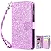 iPhone 8 Plus Case,iPhone 7 Plus Case,Dailylux iPhone 7 Plus Wallet Case PU Leather+TPU inner shell Flip Case With 9 Card Slot Luxury Bling Cover for iPhone 8 Plus/7 Plus 5.5inch-Glitter Purple
