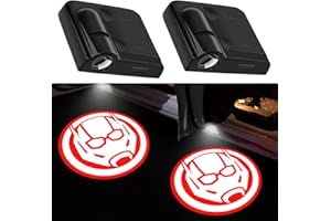 FURFUR 2Pcs fit for Ant Man Car Door Lights Logo Projector, Wireless Led ant Man Shadow Ghost Lights, Universal Fits to Most Cars/Trucks/SUVs