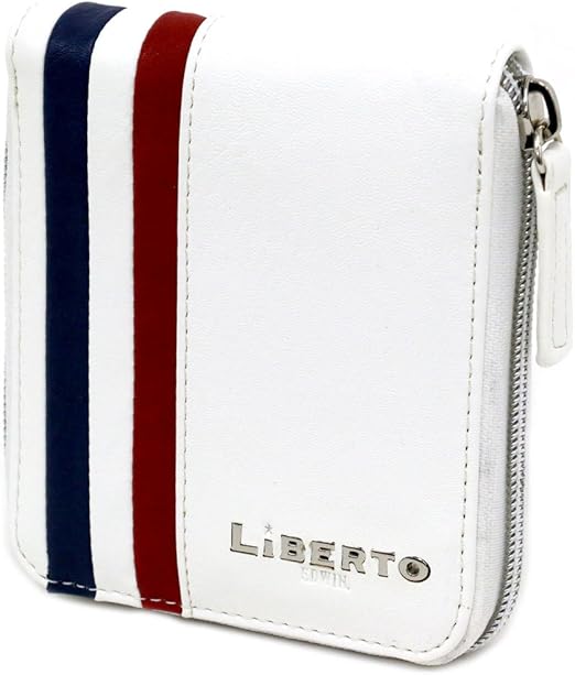 Amazon Co Jp リベルト エドウィン サイフ メンズ 財布 二つ折り財布 Puレザー ラウンドファスナー 大容量 小銭入れ ウォレット ホワイト 服 ファッション小物