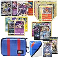 Totem World Pokemon Cards GX Lot with Great Ball Theme Carrying Case! Includes 1 GX Card Guaranteed, 2 Booster Pack, 5 Rares, 5 Holos, 20 Regular Pokemon Cards, and Deck Box